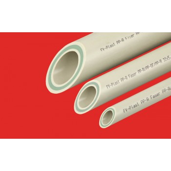 Труба полипропиленовая (PPR/GF) FV-Plast Faser PN20 20х3.4 стекловолоконный слой (1 метр), 107020Z
