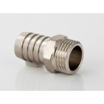 Штуцер для шланга VALTEC 1/2 х 12 мм VTr,650,N,0412 наружная резьба, никелированная латунь