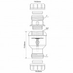 Клапан обратный вертикальный McAlpine 19-23 мм компрес., прозрачный TUN5-CL