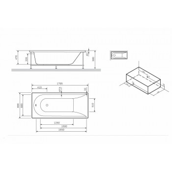 Каркас AM.PM Spirit W72A-180-080W-R2