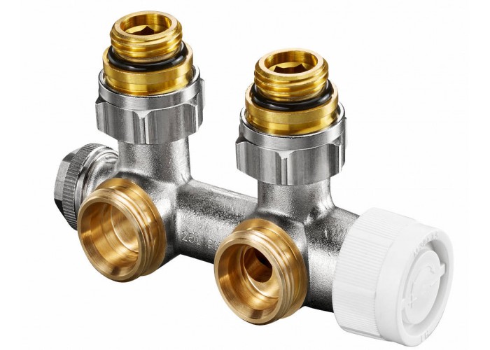 Узел нижнего подключения Oventrop Multiblock T 1/2x3/4 угловой, с преднастройкой