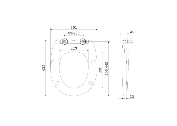 Сиденье для унитаза AM.PM Sense C747855WH