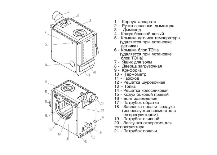 Твердотопливный напольный котел отопления ZOTA Box-8