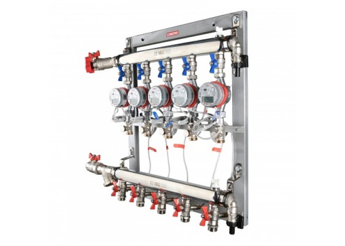 Этажный узел учета VALTEC без перепускного клапана, ввод слева, 1 , 2 выхода
