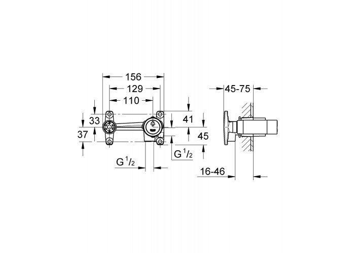 Скрытая часть смесителя Grohe 32635000