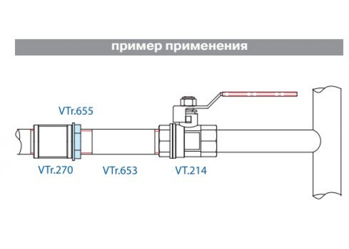 Контргайка VALTEC 1/2 внутренняя, никелированная латунь