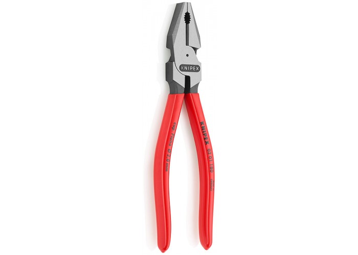 Плоскогубцы KNIPEX комб. особ. мощн., рез: провол. твёрд. d 2.5 мм, роял. струна d 2 мм, кабель d 11.5 мм, L-180 мм, чёрн., 1К ручки