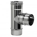 Тройник Вулкан VHR d130, 90 град., AISI 321 (матовая)