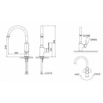 Смеситель для кухни Bravat OPAL F7125183CP-RUS