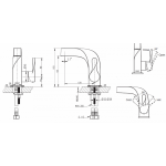 Смеситель для раковины Bravat Wave F174108C-2