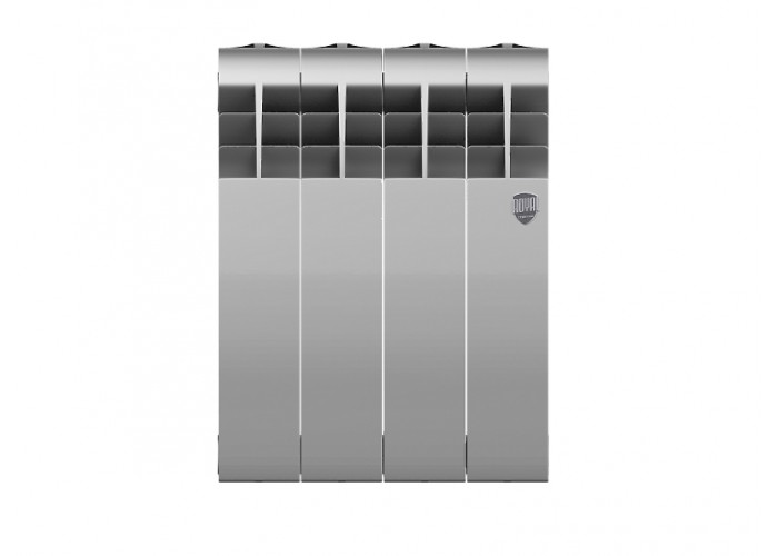 Биметаллический секционный радиатор отопления Royal Thermo Biliner 350 / Silver Satin / 4 секции