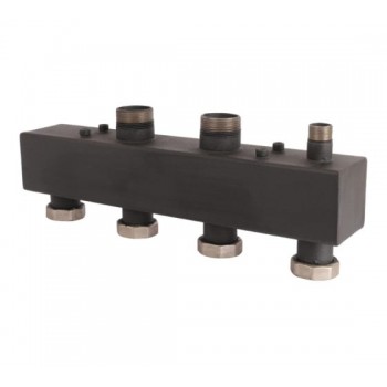 Стальной распределительный коллектор Rommer 2 отопительных контура 1 1/2 x 1 1/2