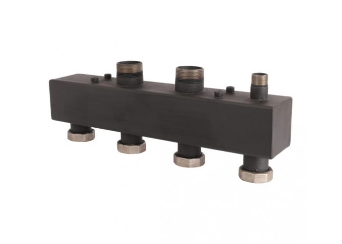 Стальной распределительный коллектор Rommer 2 отопительных контура 1 1/2 x 1 1/2