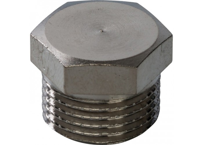 Заглушка Stout никелированная, с наружной резьбой 1/4 , арт. SFT-0025-000014