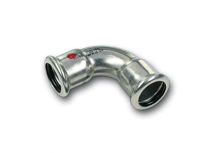 Отвод Sanha 24002A, 90 гр. ВПр, углеродистая сталь, 15