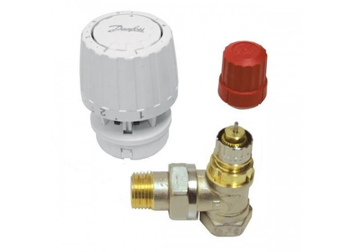 Комплект терморегулятора Danfoss RTR-N/RTR 7090 Ду15, 1/2 угловой (для двухтрубной системы)