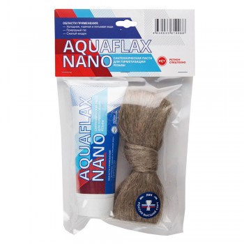 Паста Сантехмастер для льна Aquaflax nano, тюбик 270 гр. + 40 гр. российского льна
