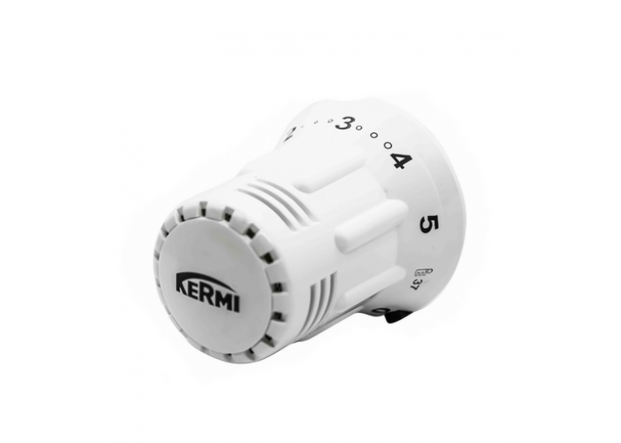 Термоголовка Kermi ZV01900002 с фиксатором, белая