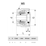 Резьбовое соединение Viega ЕК 16 x G 3/4, модель 1037