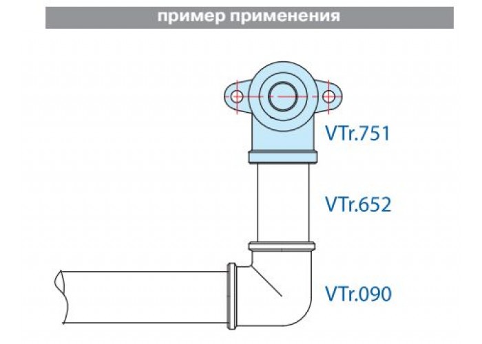 Угольник VALTEC с креплением (водорозетка) внутренняя резьба, 90 градусов, никелированная латунь