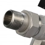 Кран шаровой Stout полнопроходной угловой с американкой 1/2 ВН, бабочка