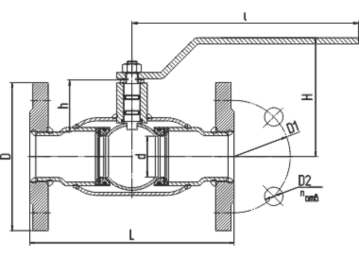Кран шаровой LD КШ.Ц.Ф.065.025.П/П.02