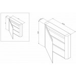 Зеркальный шкаф AM.PM Sensation M30MCL0801NF 80 см, орех