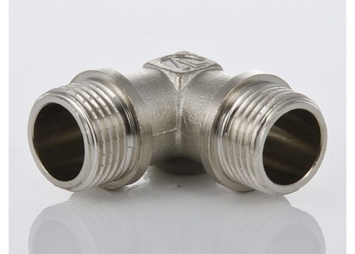 Угольник VALTEC 1/2 наружная резьба, 90 градусов, никелированная латунь