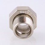 Сгон VALTEC 3/4 х 1 с накидной гайкой наружная резьба, никелированная латунь
