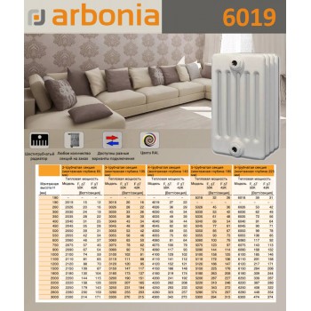 Стальной трубчатый радиатор Arbonia 6019