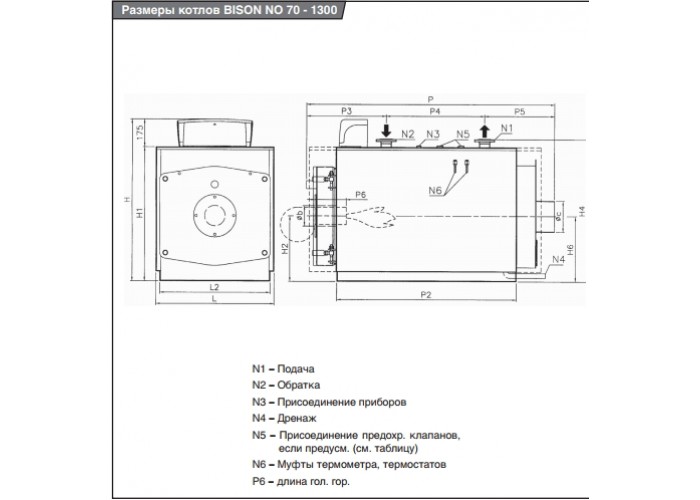 Напольный универсальный котёл Protherm Бизон NO 90