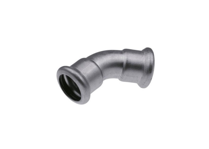 Отвод KAN-therm пресс INOX нерж. двухраструбный 45 35х35