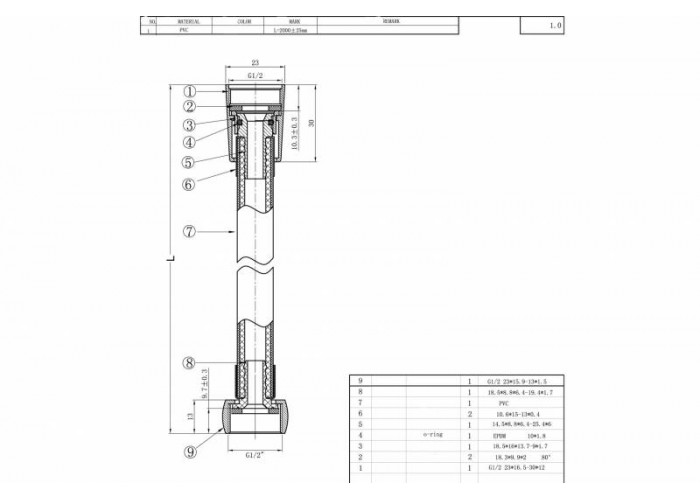 Душевой шланг Bravat P7231N-1-RUS