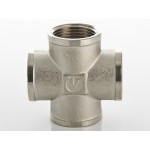 Крестовина VALTEC 3/4 внутренняя, никелированная латунь