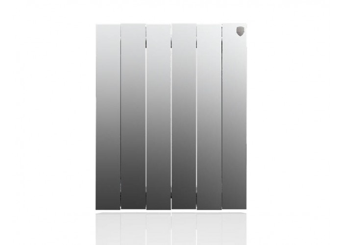 Биметаллический секционный радиатор Royal Thermo PianoForte Satin Silver 500 / 6 секций