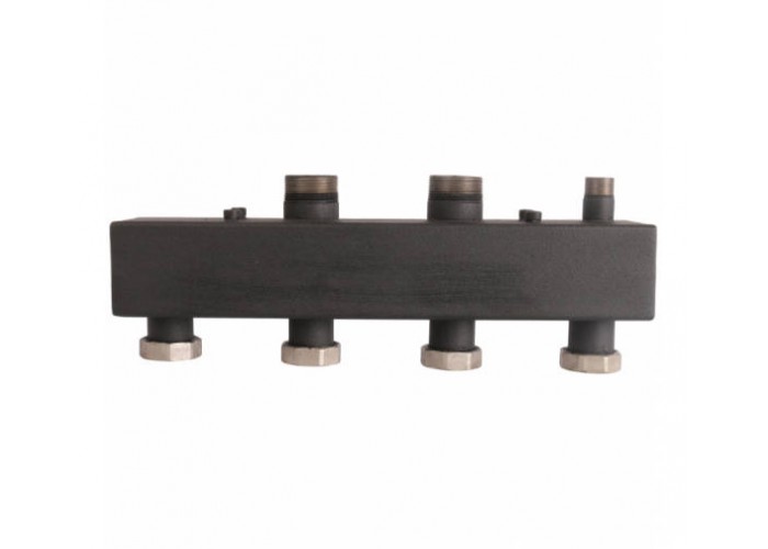 Стальной распределительный коллектор Rommer 2 отопительных контура 1 1/2 x 1 1/2