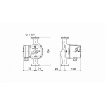 Циркуляционный насос Grundfos UPS 20-60 130