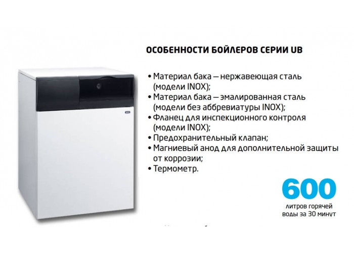 Бойлер косвенного нагрева Baxi SLIM UB INOX 80