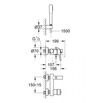 Смеситель для ванны Grohe Concetto 32212001