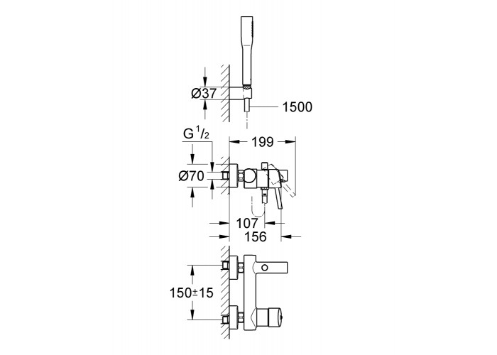 Смеситель для ванны Grohe Concetto 32212001
