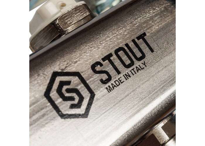 Коллектор Stout из нержавеющей стали для радиаторной разводки 1/3/4x12, SMS 0923 000012