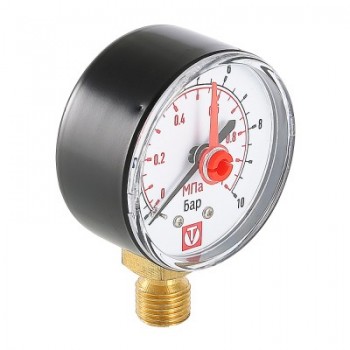 Манометр VALTEC VT.TM50 Dy 50 с нижним подключением 1/4 , 0-10 бар (для самоочищающегося фильтра)