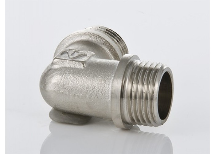 Угольник VALTEC 1/2 наружная резьба, 90 градусов, никелированная латунь