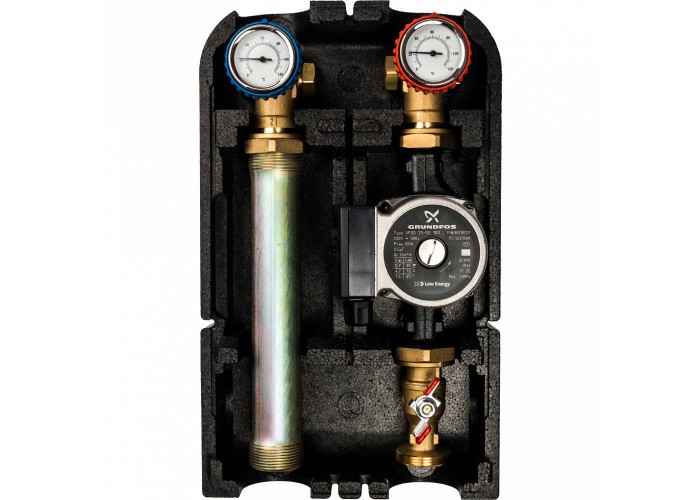 Насосная группа Stout с прямым контуром 1 с насосом Grundfos UPSO 25-65 в теплоизоляции, 35kW[DT10C], SDG-0001-002502